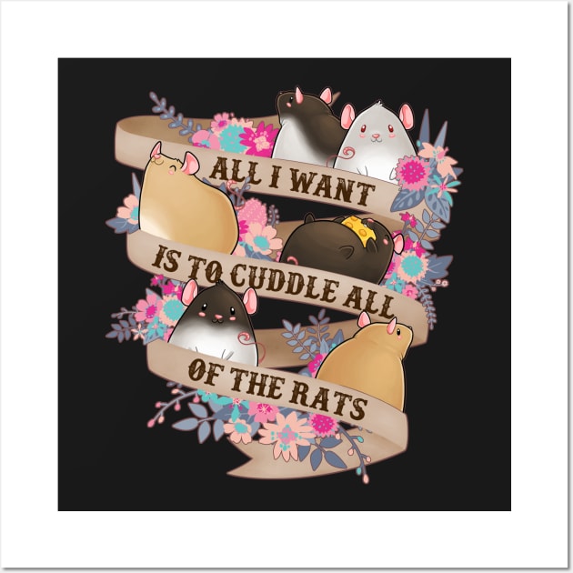 Cuddle All Of The Rats Wall Art by Psitta